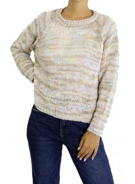 Maglione girocollo multicolor 